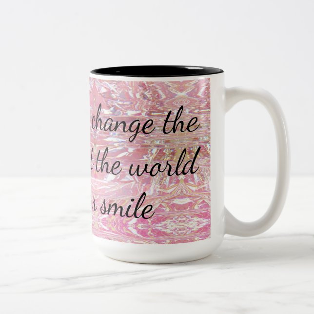 Let Your Smile Change The World Encouragement Two-Tone Coffee Mug (Right)
