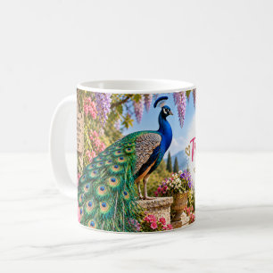 Let Your True Colours Shine Peacock Coffee Mug