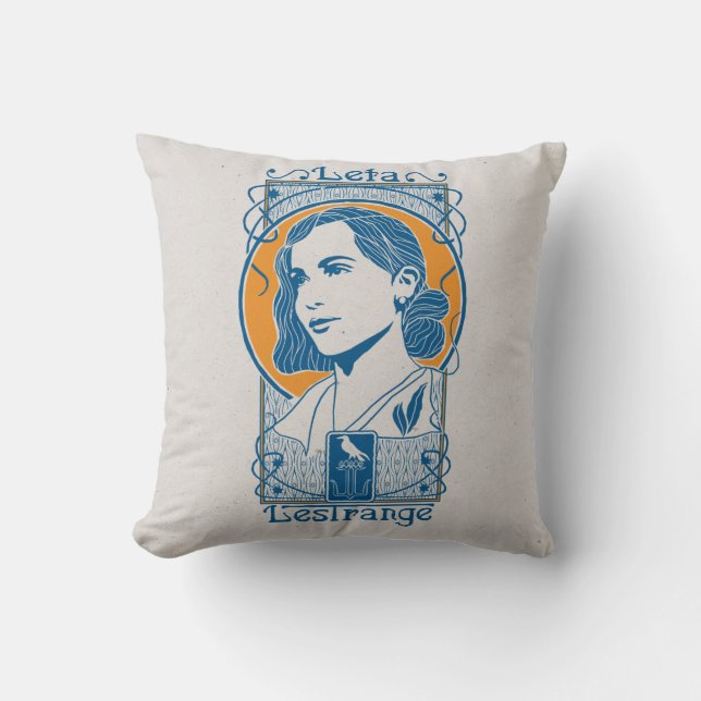 Leta Lestrange Illustration Throw Pillow (Front)