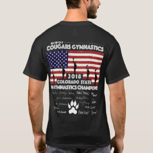 L'état de gymnastique de Niwot mâche le T-shirt