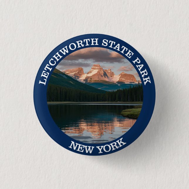 Letchworth State Park 1 Inch Round Button (Front)