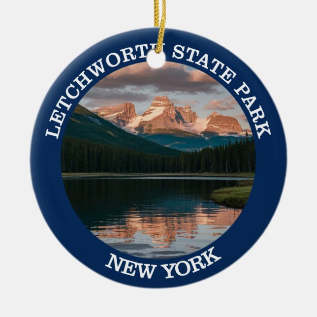 Letchworth State Park Ceramic Ornament (Front)
