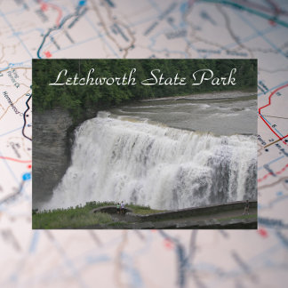 Letchworth State Park Waterfall Travel Photo Postcard