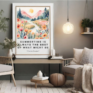 L'été est toujours la meilleure affiche en aquarel