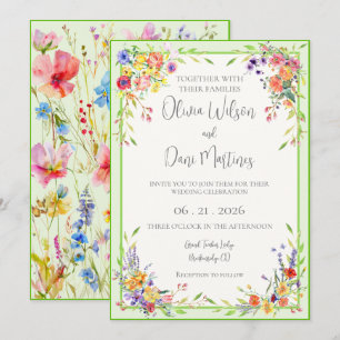 L'été fleurit Faire-part de mariage floral