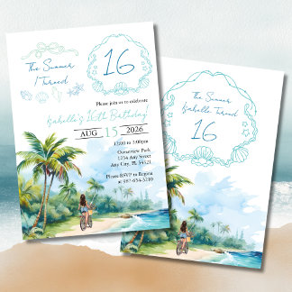 L'été où j'ai eu 16 ans Invitation d'anniversaire