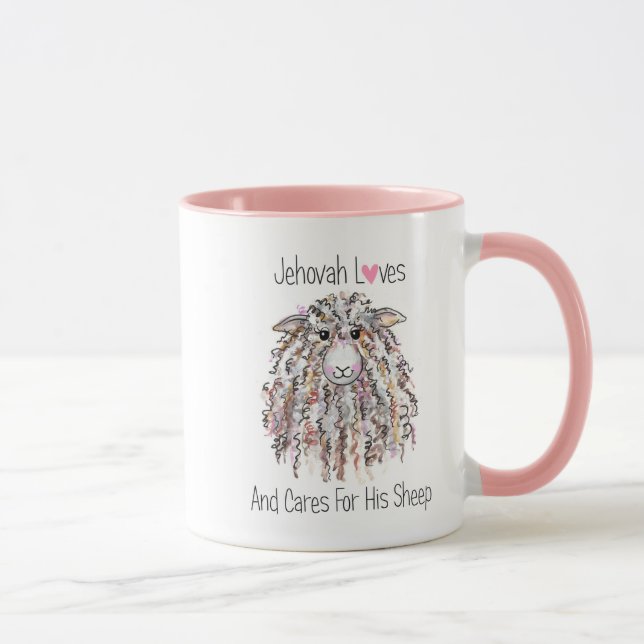 "L'Eternel aime et s'occupe de ses moutons" Mug (Droite)