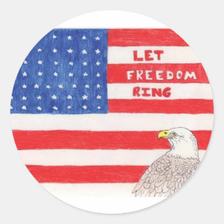 LetFreedomRing Classic Round Sticker