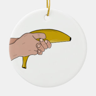 Lethal banana ceramic ornament