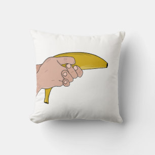 Lethal banana throw pillow