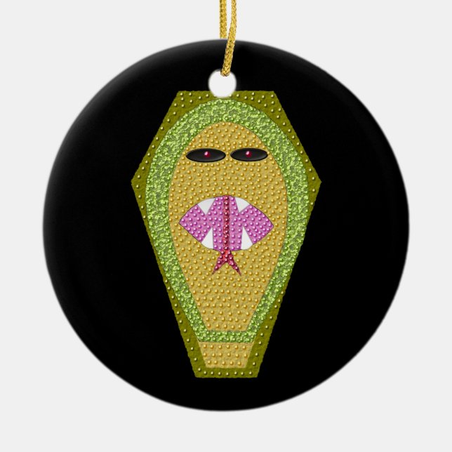 Lethal Egyptian Cobra Custom Birthday Ceramic Ornament (Front)