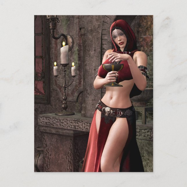 Lethal Libations Gothic Fantasy Postcard (Front)