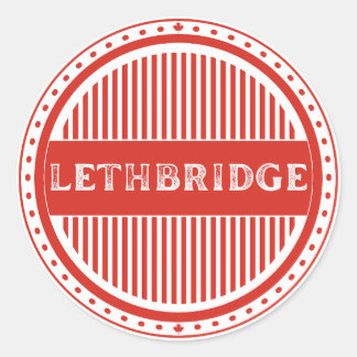Lethbridge City Pride Emblem – Canadian Identity Classic Round Sticker