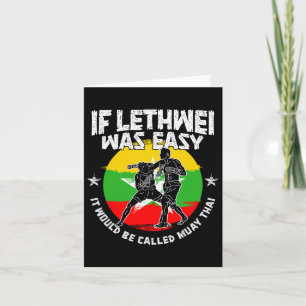Lethwei Instructor Burmese Boxing Myanmar Boxer Le Card
