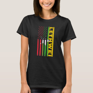 Lethwei Myanmar American Flag Lethwei Burmese Boxi T-Shirt