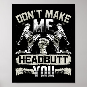 Lethwei Self Defence Headbutt Martial Arts Burmese Poster