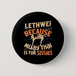 Lethwei Training Myanmar Fighter Burmese Boxing Le 2 Inch Round Button