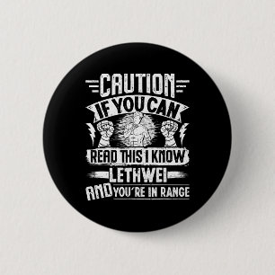 Lethwei Warrior Myanmar Boxing Training Burmese Bo 2 Inch Round Button