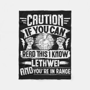 Lethwei Warrior Myanmar Boxing Training Burmese Bo Fleece Blanket