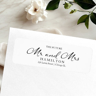 L'étiquette d'adresse de retour de mariage du futu