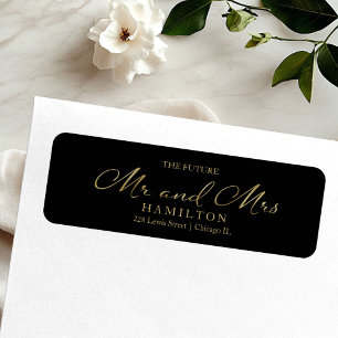 L'étiquette d'adresse de retour de mariage du futu