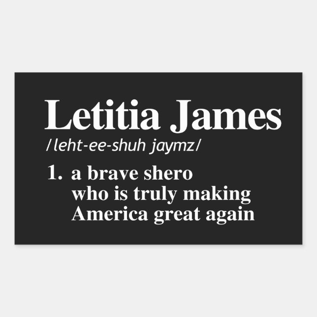Letitia James Definition - A brave shero Sticker (Front)
