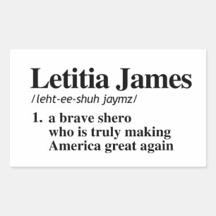Letitia James Definition - A brave shero Sticker