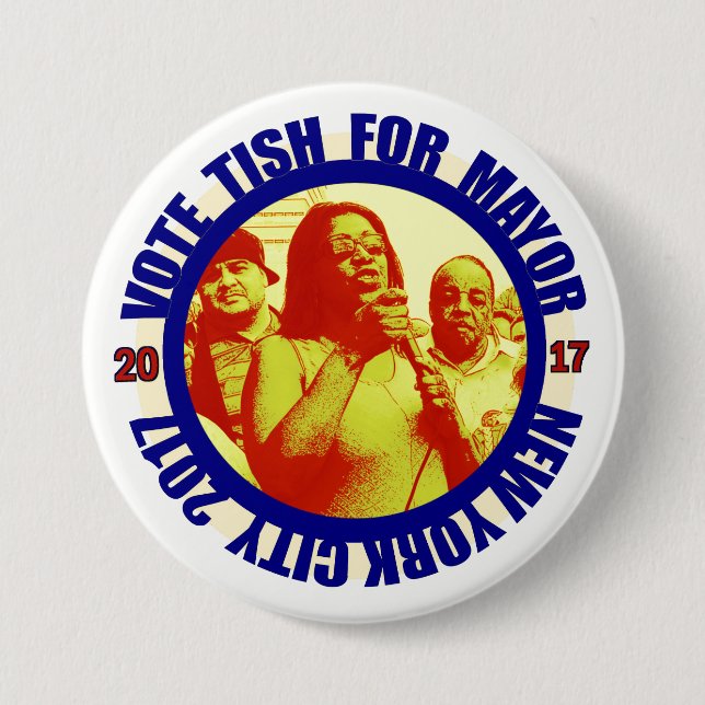 Letitia James for NYC Mayor 2017 3 Inch Round Button (Front)