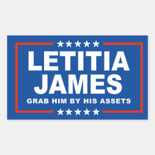 Letitia James - Grab him by his assets Sticker