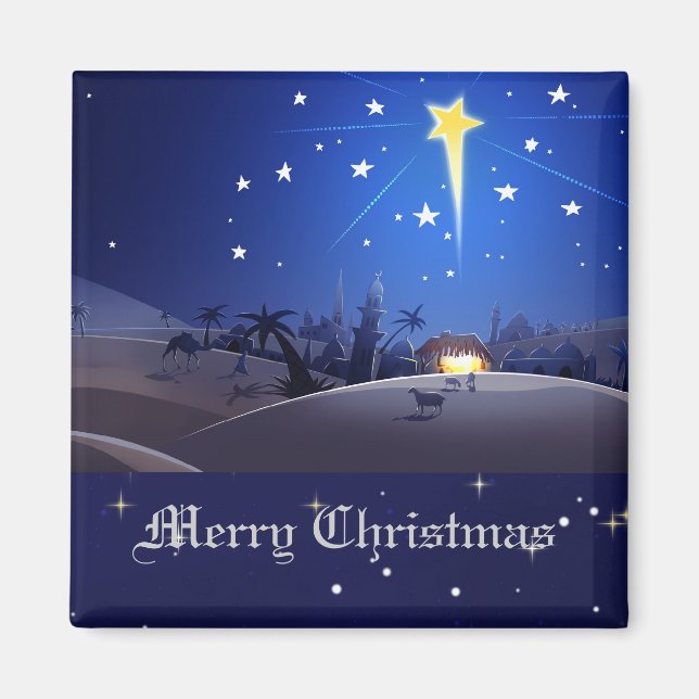 L'étoile de Bethléem. Magnet cadeau de Noël (Devant)