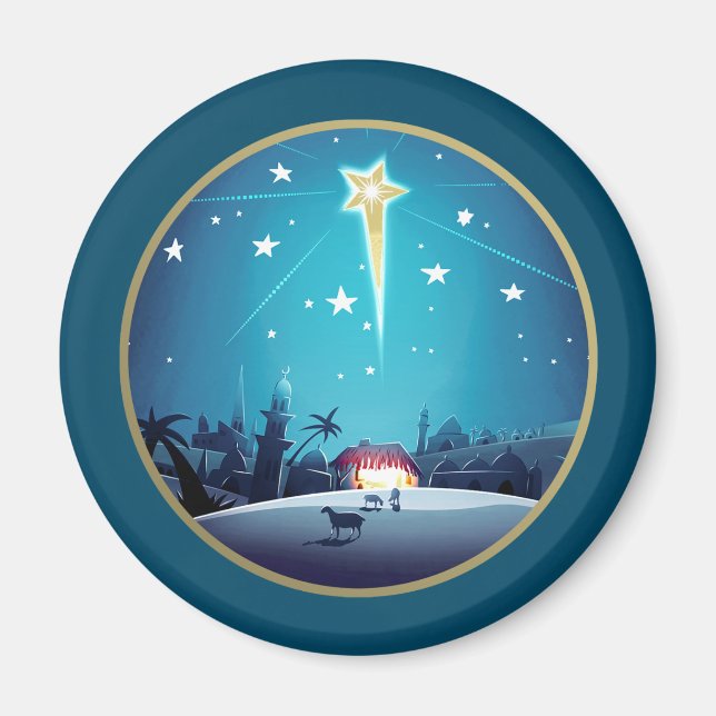L'étoile de Bethléem. Magnets cadeaux de Noël (Devant)