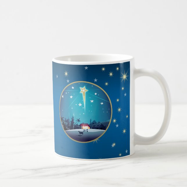 L'étoile de Bethléem. Mugs cadeaux de Noël (Droite)