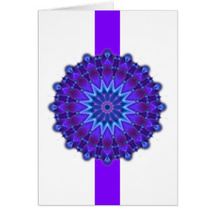 L'étoile Mandala en bleu   bande violette