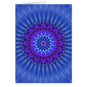 L'étoile Mandala en bleu   fleur royale