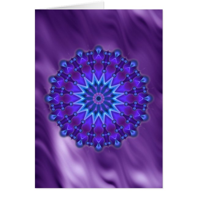 L'étoile Mandala en bleu | vagues de lila (Devant)
