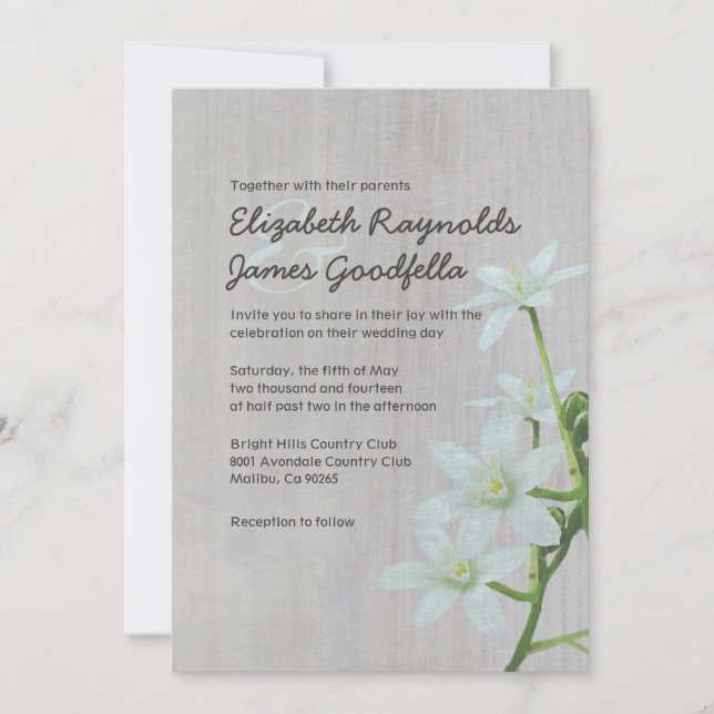 L'Étoile Vintage des invitations aux mariages de B (Devant)