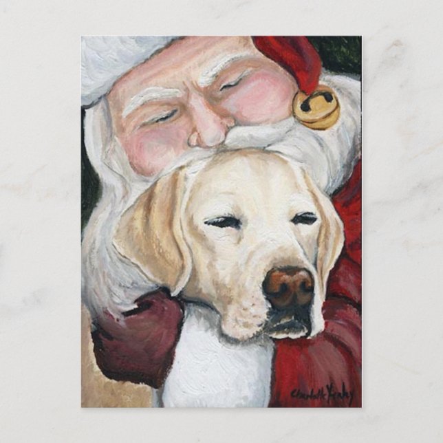 L'étreinte de Père Noël pour la carte postale (Devant)