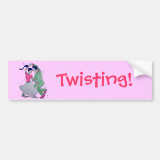 lets all do the twist swing dancers bumper sticker