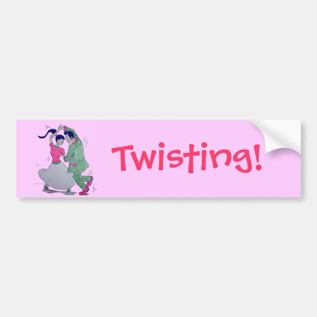 lets all do the twist swing dancers bumper sticker (Front)