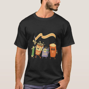 Let'S All Go Watch Scary Movies Halloween Movie Sq T-Shirt