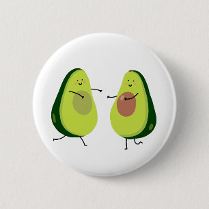 LET'S AVOCUDDLE, AVOCADO DESIGN 2 INCH ROUND BUTTON