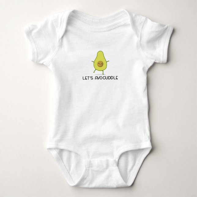 Let's avocuddle cute avocado baby bodysuit (Front)