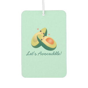 Let's Avocuddle Funny Cute Avocados Pun Humour Air Freshener