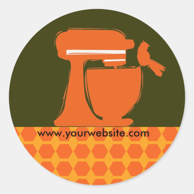 Let's Bake  Bakery Baker Personal Chef Cook Classic Round Sticker (Front)