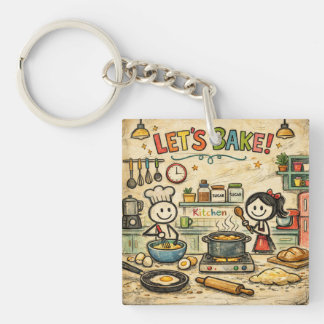 Let's Bake Keychain