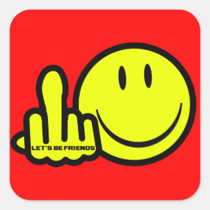 Let's Be Friends Square Sticker