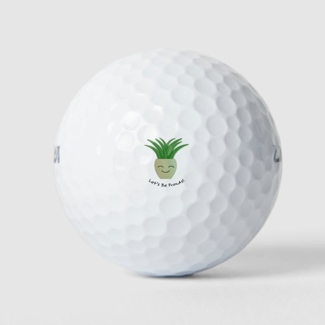 Let's Be Fronds Fern Golf Balls (Front)