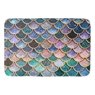 Let's be mermaids- Mermaid Glitter- Mermaid Scales Bath Mat