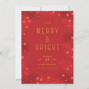 Let's Be Merry & Bright Christmas Party Invite