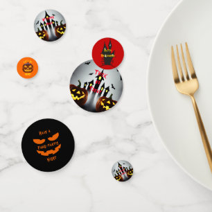 Let's be scary Happy Halloween Jack 'o Lantern Con Confetti